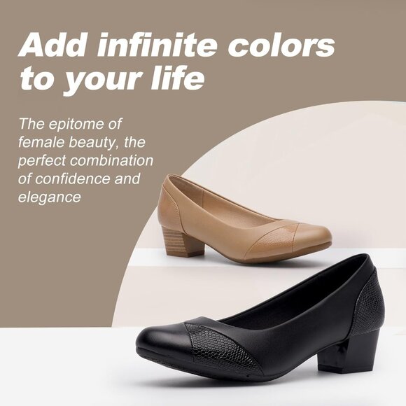 Women's Orthopedic Loafers Arch Comfortable Low Heel Slip On Dress Shoes - Picture 3 of 6